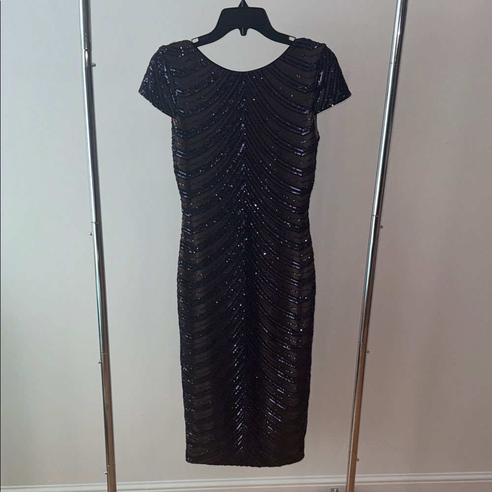 Dress the Population Elegant Blue Sequin Dress